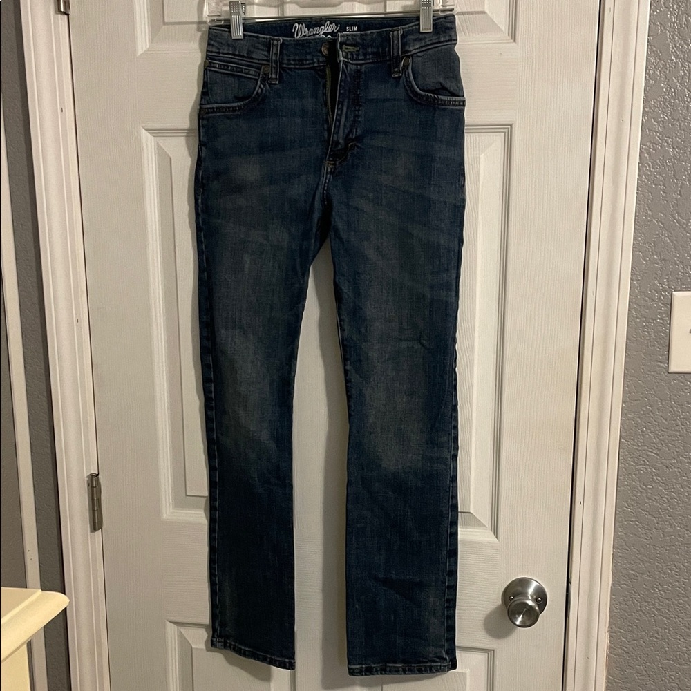 Wrangler Girls Dark Blue Straight Jeans